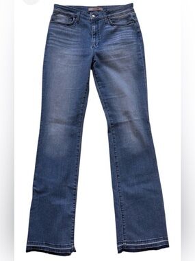 Joe's Jeans Women's Bootcut Raw Hem Denim in Medium Blue Wash 31W/34.5L
